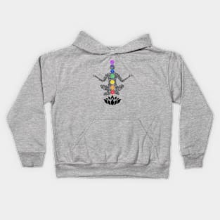 Typography Yoga Chakras Kids Hoodie